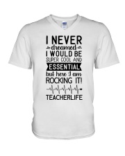 Teacher Life V-Neck T-Shirt tile