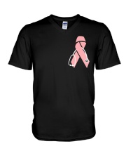 Pink Ribbon V-Neck T-Shirt tile