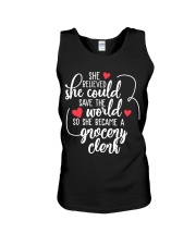 Grocery Clerk Unisex Tank tile