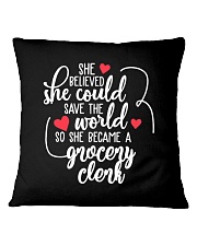 Grocery Clerk Square Pillowcase tile