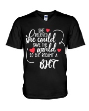 BHT - Behavioral Health Technician V-Neck T-Shirt tile
