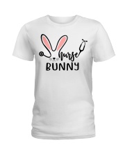 Nurse Bunny Stethoscope Easter Ladies T-Shirt tile