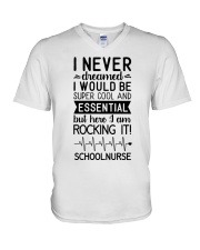 School Nurse V-Neck T-Shirt tile
