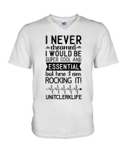 Unit Clerk Life V-Neck T-Shirt tile