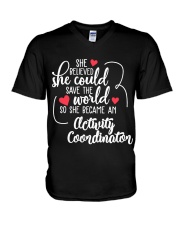 activity coordinator V-Neck T-Shirt tile