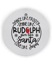 Dance Like Frosty Circle Ornament (Wood tile