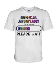 Medical Assistant in Progress V-Neck T-Shirt tile