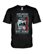 Phlebotomist V-Neck T-Shirt tile