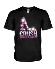 Crush Breast Cancer V-Neck T-Shirt tile