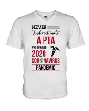 PTA - Physical Therapist Assistant V-Neck T-Shirt tile