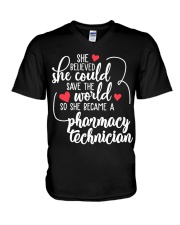 Pharmacy Technician V-Neck T-Shirt tile