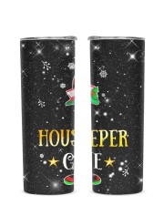 Housekeeper Glitter Tumbler tile