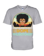Phlebotomist V-Neck T-Shirt tile