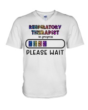 Respiratory Therapist in Progress V-Neck T-Shirt tile