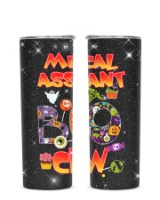 Medical Assistant - MA Glitter Tumbler tile