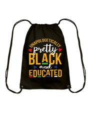 Unapologetically - Pretty - Black and Educated Drawstring Bag tile