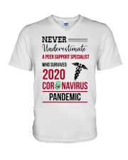 Peer Support Specialist V-Neck T-Shirt tile