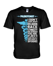 Phlebotomist V-Neck T-Shirt tile