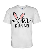 Respiratory Therapist - RT Bunny Easter V-Neck T-Shirt tile