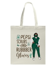 Soft drink scrubs and rubber gloves Tote Bag tile