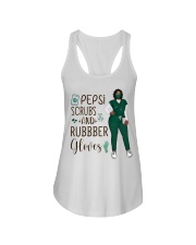 Soft drink scrubs and rubber gloves Ladies Flowy Tank tile