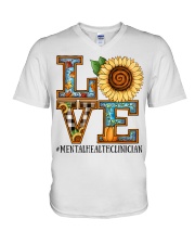 Mental health clinician V-Neck T-Shirt tile