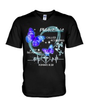 Phlebotomist V-Neck T-Shirt tile