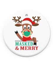 Reindeer Christmas Circle Ornament (Porcelain) tile