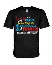Chemotherapy Tech V-Neck T-Shirt tile