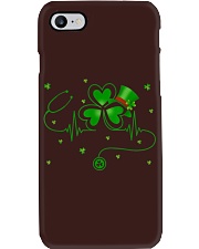St Patricks Day Clover Heartbeat Irish Nurse Shamrock Phone Case tile