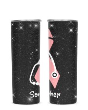 Sonographer Glitter Tumbler tile