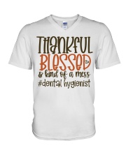 Dental hygienist V-Neck T-Shirt tile