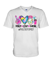 Phlebotomist V-Neck T-Shirt tile