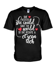 CT Scan Tech V-Neck T-Shirt tile