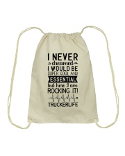Trucker Life Drawstring Bag tile