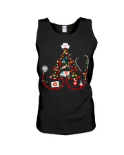Christmas tree stethoscope Unisex Tank tile
