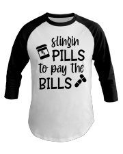 Slingin Pills Baseball Tee tile