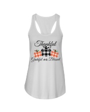 Thankful grateful and Blessed Ladies Flowy Tank tile