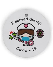 I Served During Covid-19 Circle ornament - single (wood) thumbnail