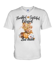 Bus driver V-Neck T-Shirt tile