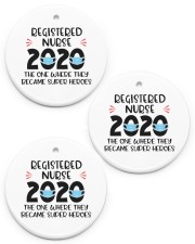 Registered Nurse Circle ornament - 3 pieces (porcelain) front