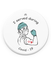 I Served During Covid-19 - Male nurse Circle Ornament (Porcelain) tile