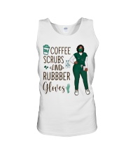 Black Nurse Coffee Scrubs Rubber Gloves Unisex Tank tile
