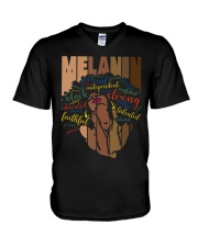 Melanin Queen V-Neck T-Shirt tile