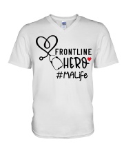 MA Medical Assistant V-Neck T-Shirt tile