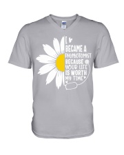 Phlebotomist V-Neck T-Shirt tile