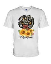 Phlebotomist V-Neck T-Shirt tile