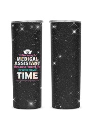 Medical Assistant - MA Glitter Tumbler tile