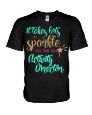 Activity director V-Neck T-Shirt tile