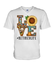 Retired Life V-Neck T-Shirt tile